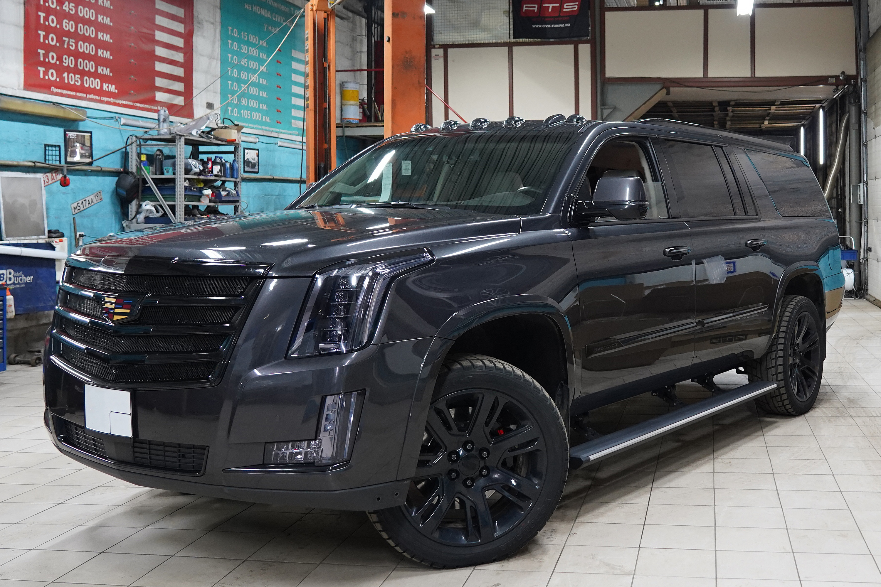 Электрические Пороги ATS для Cadillac Escalade IV ESV Long 2014-2020