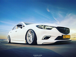 Клыки переднего бампера var №2 Lite Style Mazda 6 / Atenza GJ (2012 - 2018)