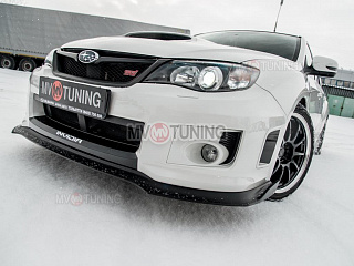 Сплиттер переднего бампера Subaru Impreza III GE and GH facelift and GR front WRX III Generation 2010, 2011, 2012, 2013, 2014