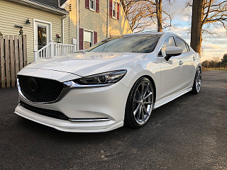 Сплиттер передний под стандартный бампер Mazda 6 GJ / Atenza GJ (2019 - 2023) ОЗНАКОМЬТЕСЬ С ВИДЕО ПО УСТАНОВКЕ!