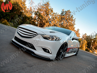 Сплиттер var №2 под клыки переднего бампера под клыки Lite Style Mazda 6 GJ / Atenza GJ (2012 - 2018)