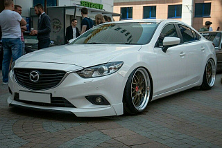 Клыки переднего бампера var №1 SkyActivSport Mazda 6 / Atenza GJ (2012 - 2018)