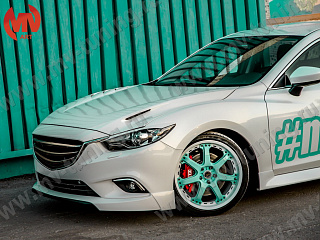 Клыки переднего бампера var №1 SkyActivSport Mazda 6 / Atenza GJ (2012 - 2018)