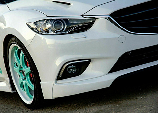 Клыки переднего бампера var №1 SkyActivSport Mazda 6 / Atenza GJ (2012 - 2018)