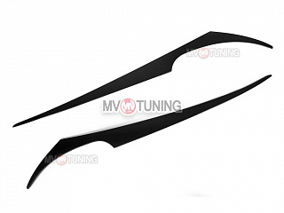 Крашеный комплект. Реснички на фары фигурные var№2 Honda Civic 4D 2006-2012 Цвет Белый NH-578+ УСТАНОВОЧНЫЙ КОМПЛЕКТ