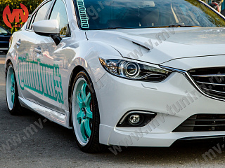 Клыки переднего бампера var №1 SkyActivSport Mazda 6 / Atenza GJ (2012 - 2018)
