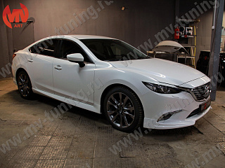 Клыки переднего бампера var №3 Mazda 6 (рестайлинг) / Atenza GJ (2015 - 2018)