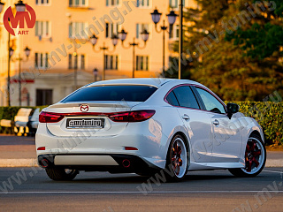Клыки(накладки) заднего бампера SkyActivSport Mazda 6 / Atenza GJ (2012 - 2018)